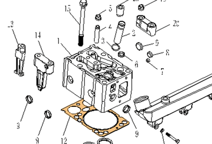 SinotrukHOWO Engine Cylinder Head Gasket VG1500040049