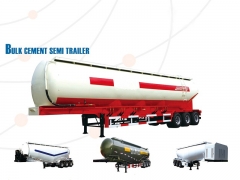 Fácilinstalacióngranel de cemento de remolque con tanque de cemento de precio razonable，polvo del tanque acoplado semi，camiónremolque