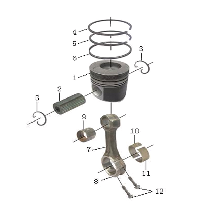 WD615 Biela，Pistón