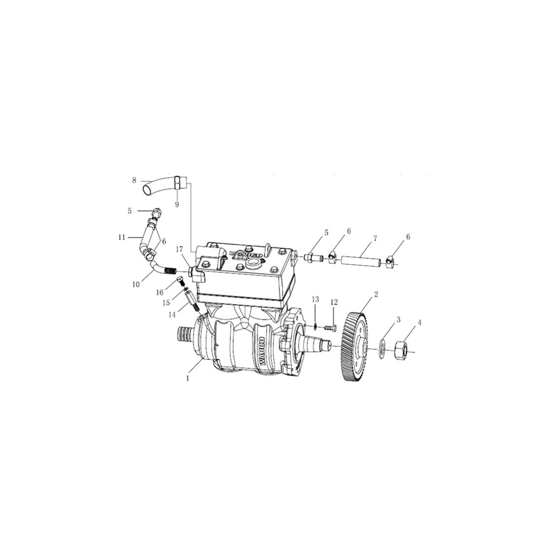 wd615 compresor de aire doble cilindro