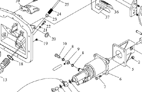 POUSSER LE DISPOSITIF DE COMMANDE D EMBRAYAGE