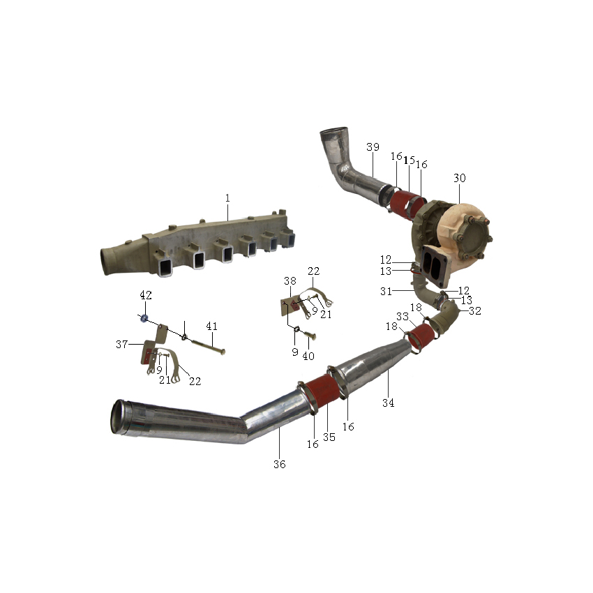 Alr d'Endissiond'échappementmanlfold（2）