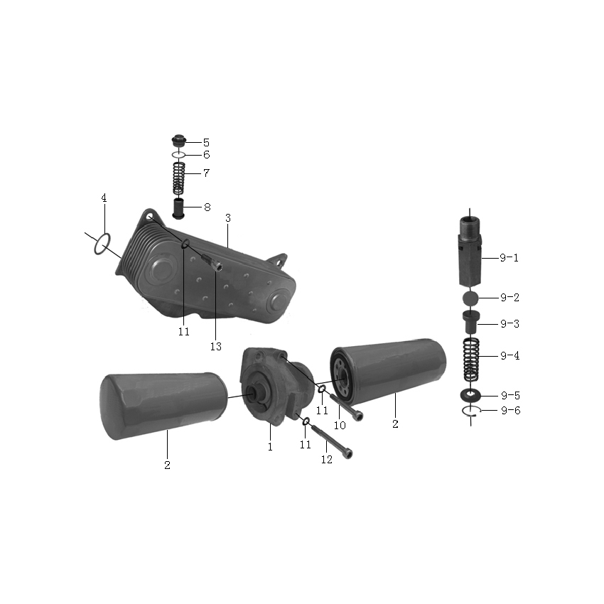 Wd615 pompe À huile et filter