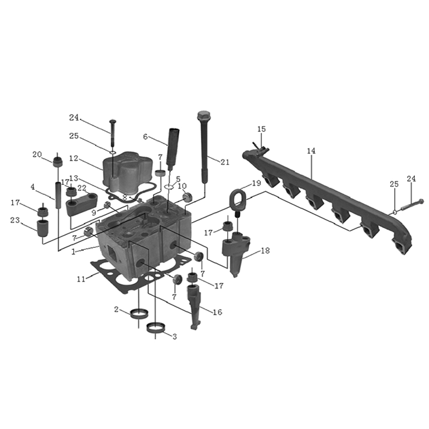 Wd615 cabeÇa de cilindro